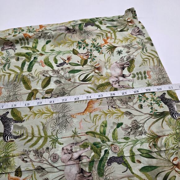 Yiume Animal Print Elephant Safari Zoo Short Sleeve Button Shirt Men XL - Picture 10 of 10